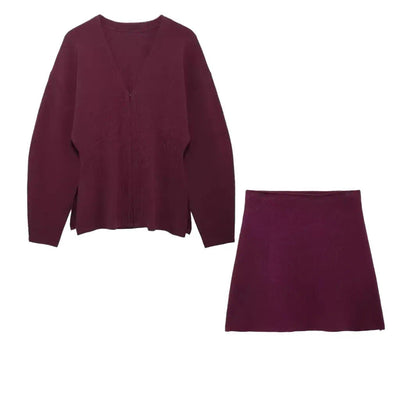 SARA-JEAN set - Burgundy