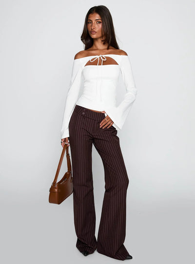 KIRA stripe jeans - Brown