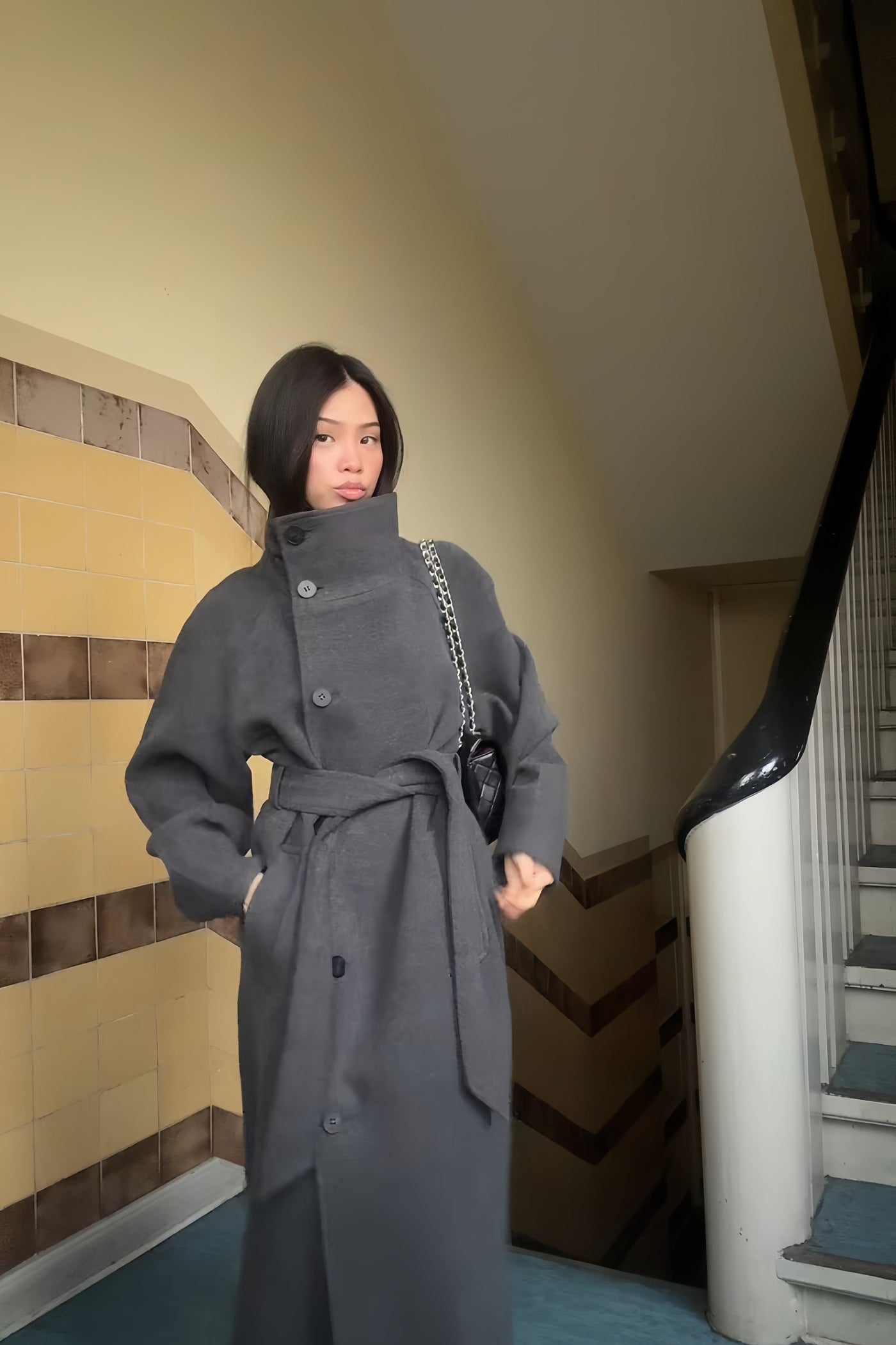 juliette high neck coat