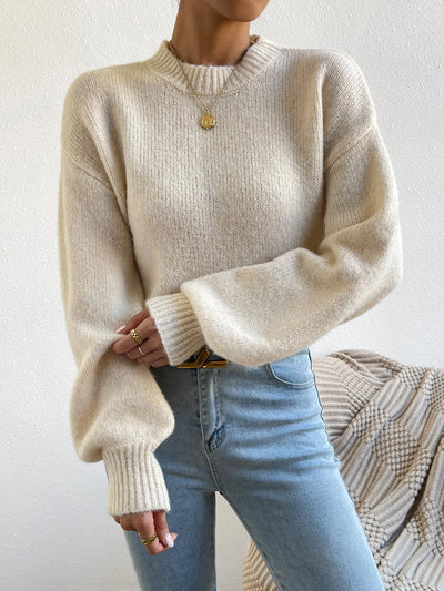 Solid Drop Shoulder Sweater