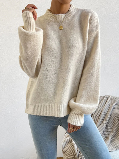 Solid Drop Shoulder Sweater