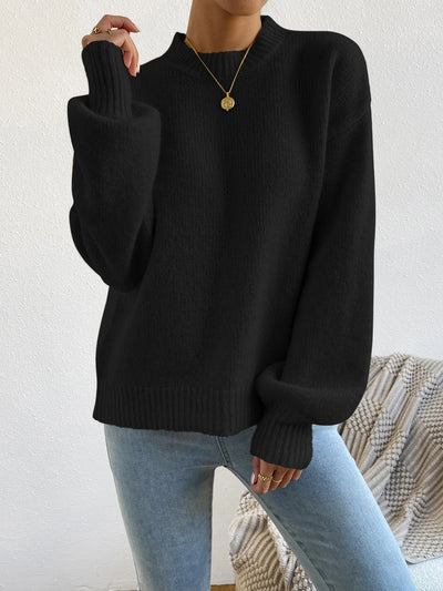 Solid Drop Shoulder Sweater