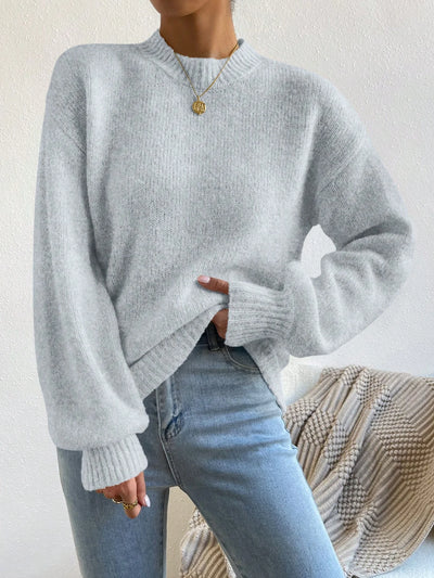 Solid Drop Shoulder Sweater