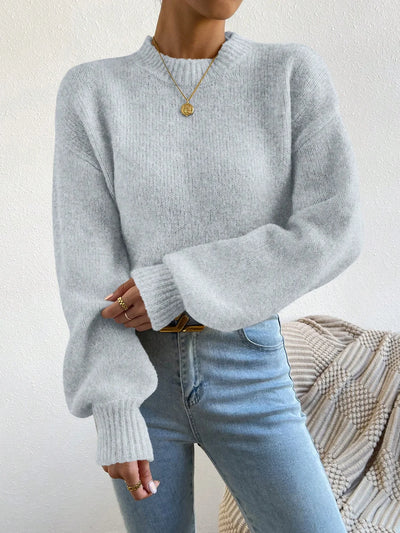 Solid Drop Shoulder Sweater