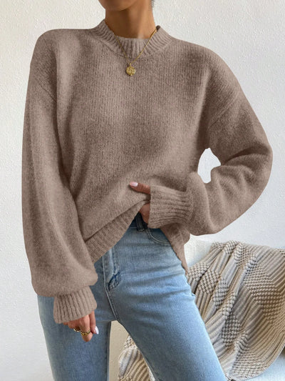 Solid Drop Shoulder Sweater