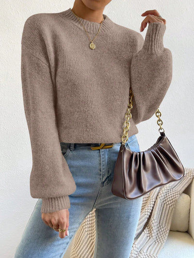 Solid Drop Shoulder Sweater