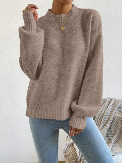 Solid Drop Shoulder Sweater