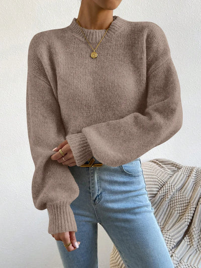 Solid Drop Shoulder Sweater