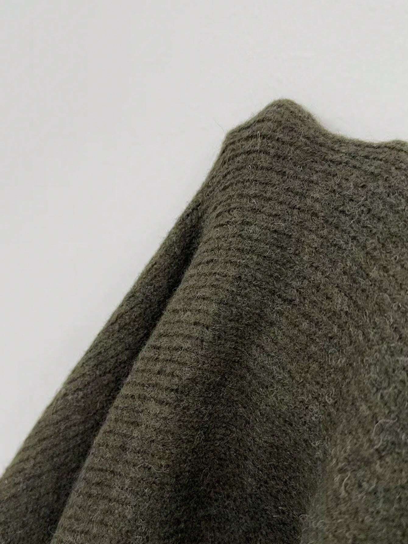 Solid Drop Shoulder Sweater