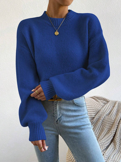 Solid Drop Shoulder Sweater