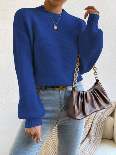 Solid Drop Shoulder Sweater