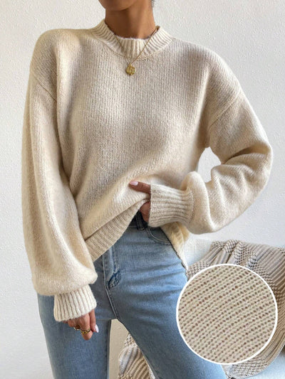 Solid Drop Shoulder Sweater