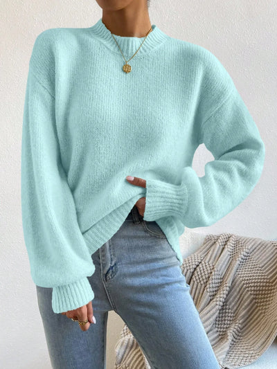 Solid Drop Shoulder Sweater