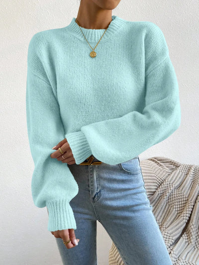 Solid Drop Shoulder Sweater