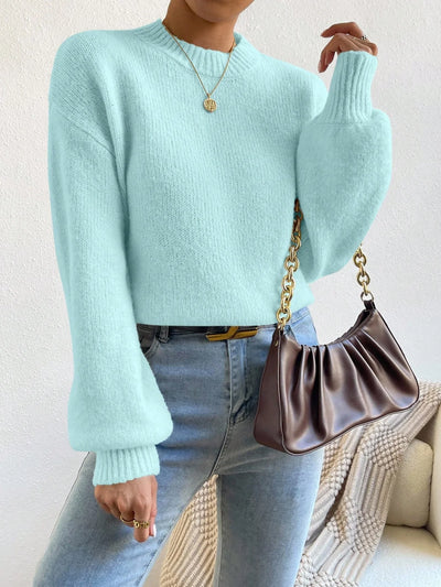 Solid Drop Shoulder Sweater