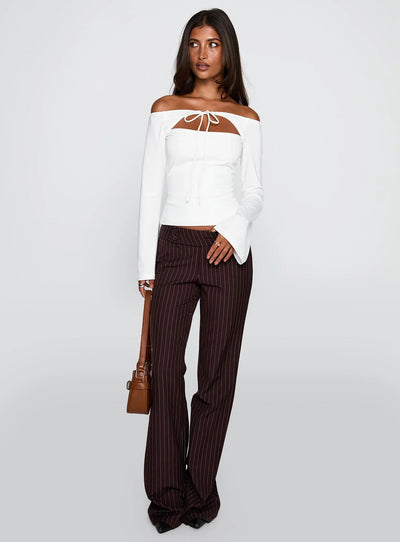 KIRA stripe jeans - Brown
