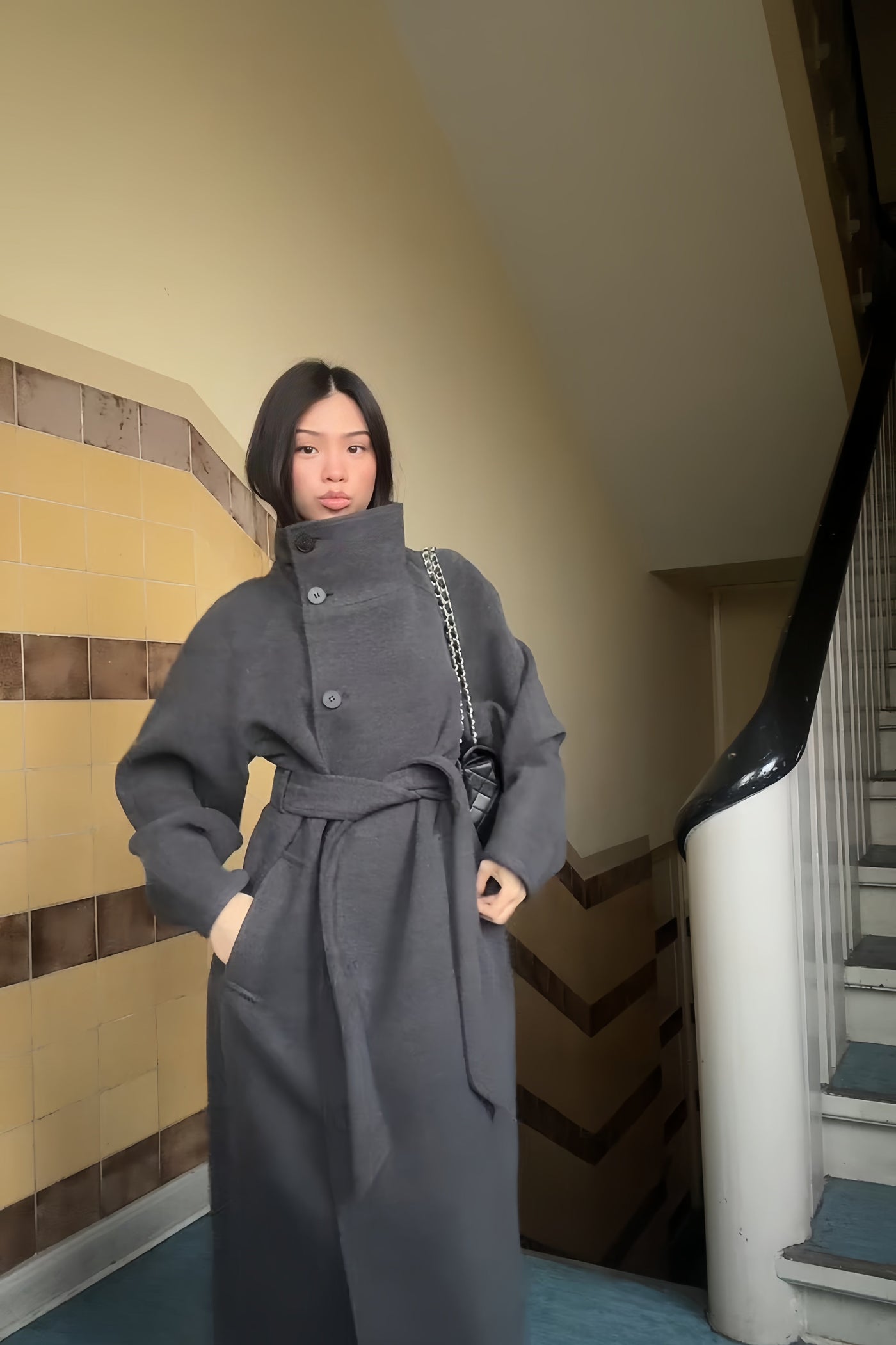 juliette high neck coat