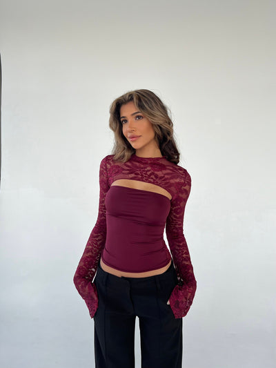 LA-VERA LACE TOP
