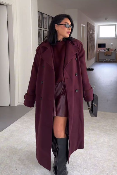 Marcela Coat - BURGUNDY