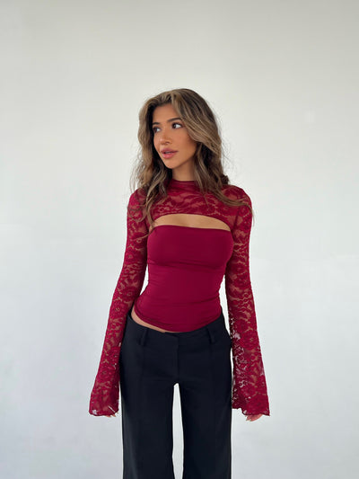 LA-VERA LACE TOP