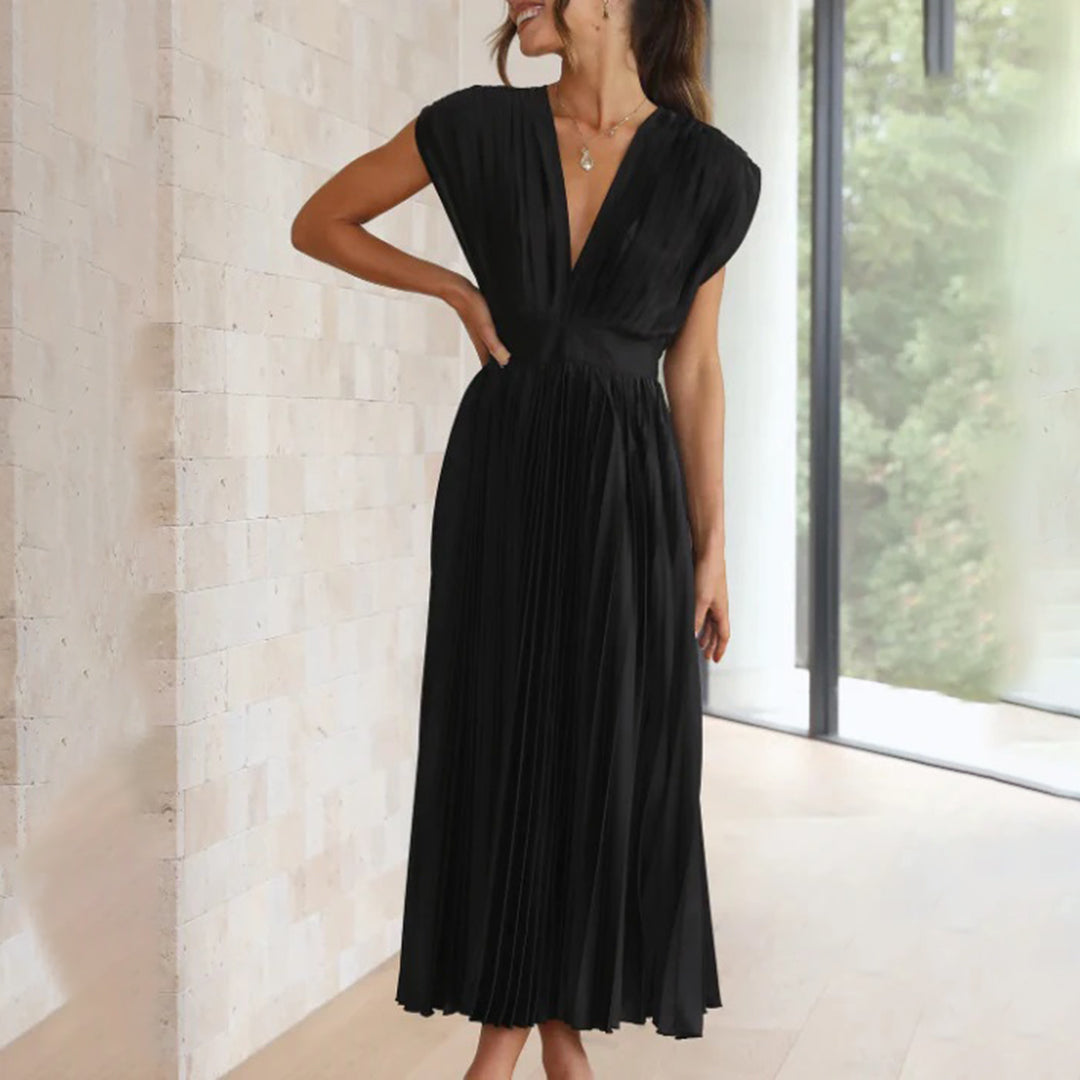 Abeline – Pleated Midi Dress