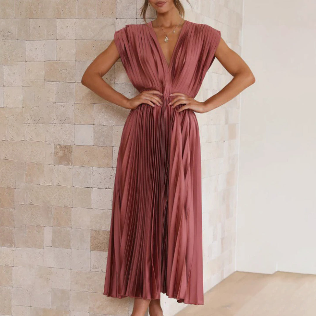 Abeline – Pleated Midi Dress
