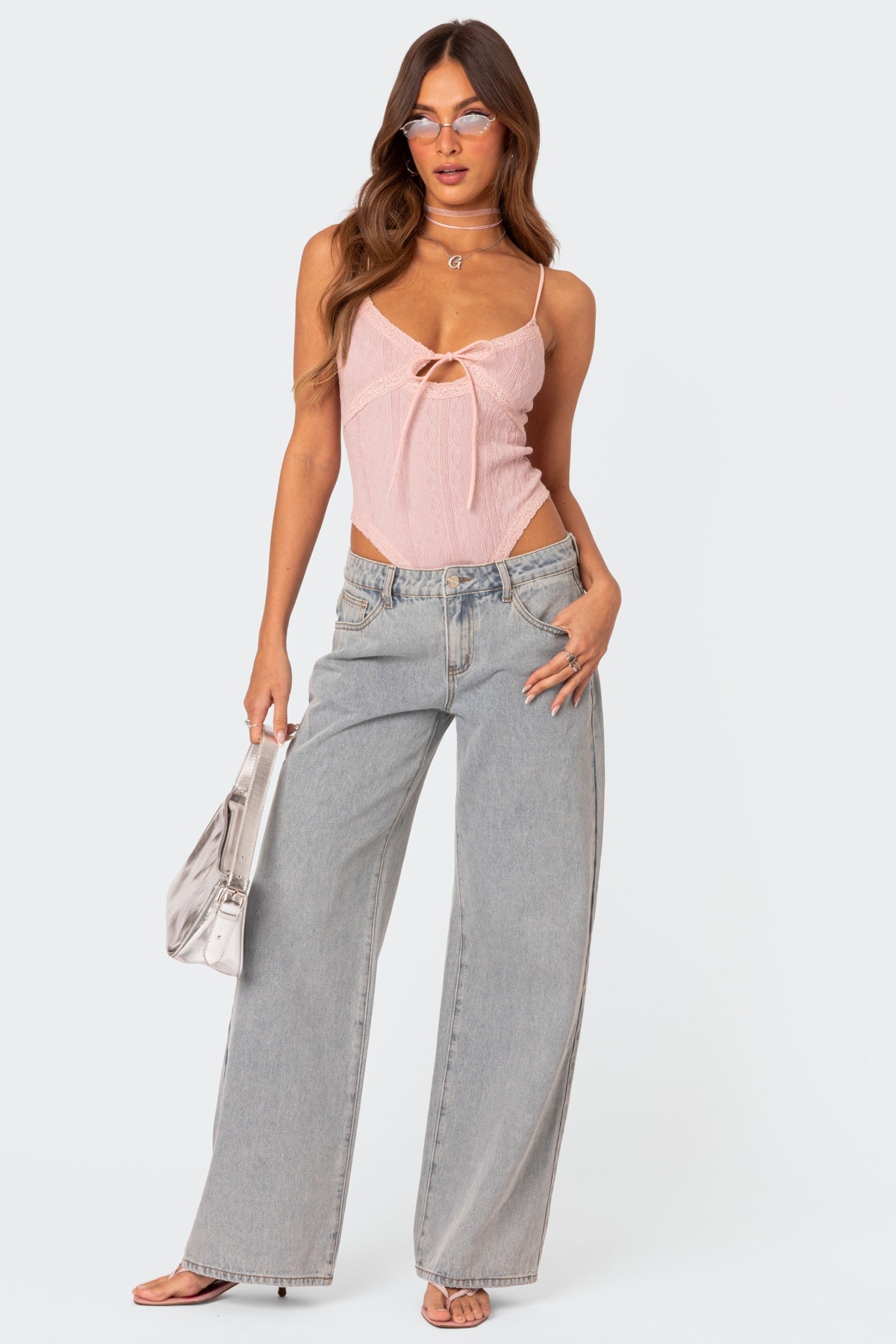 ELIANA pink bow jeans