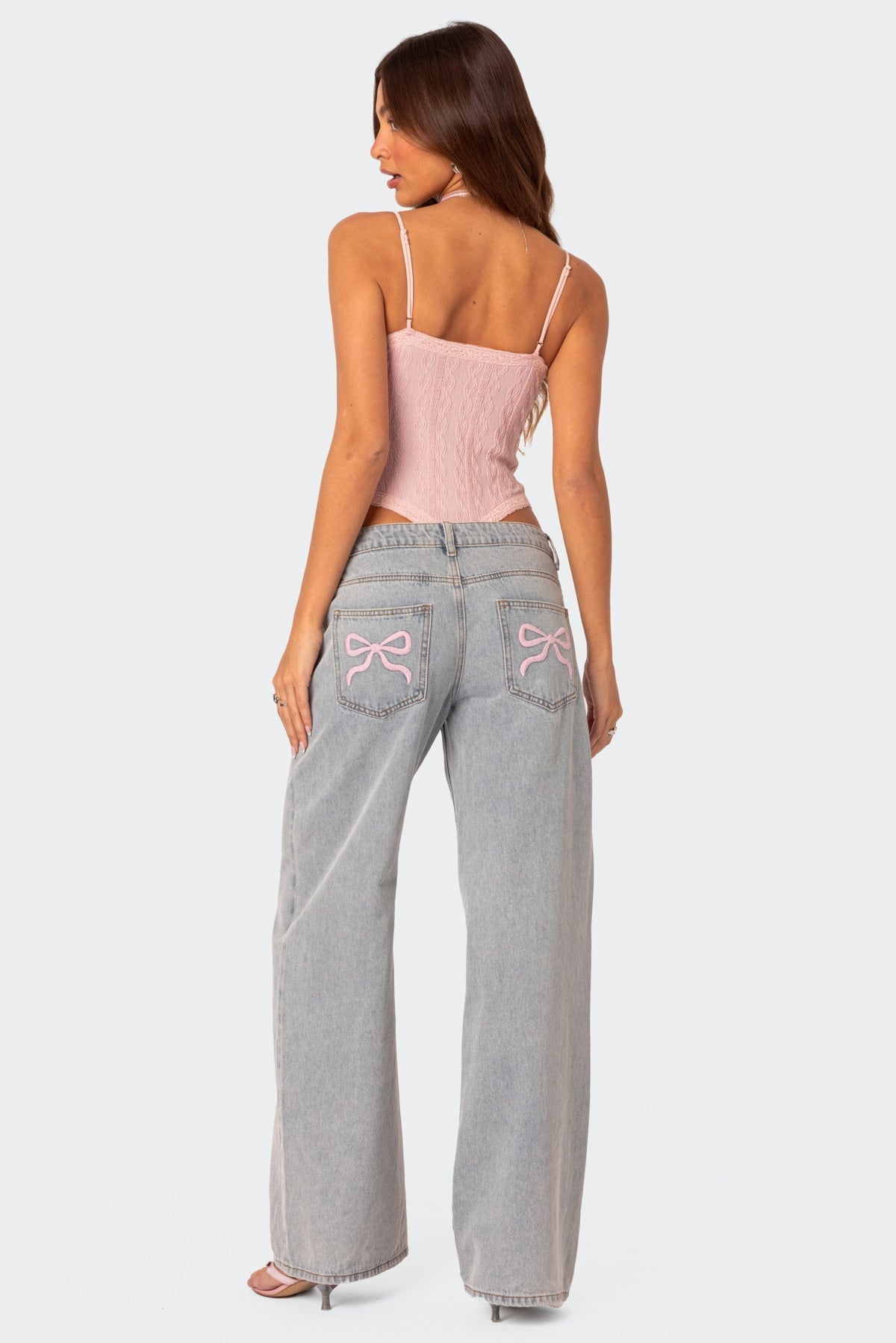 ELIANA pink bow jeans