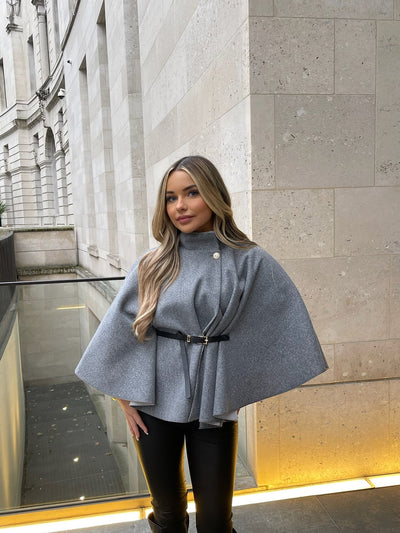 Celeste Belted Cape Coat