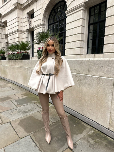 Celeste Belted Cape Coat