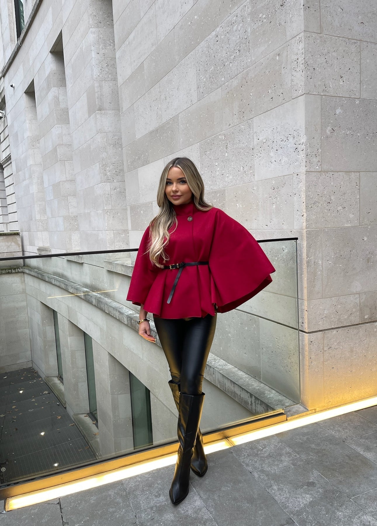 Celeste Belted Cape Coat