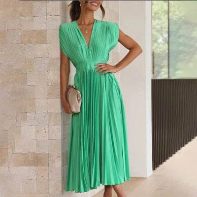 Abeline – Pleated Midi Dress