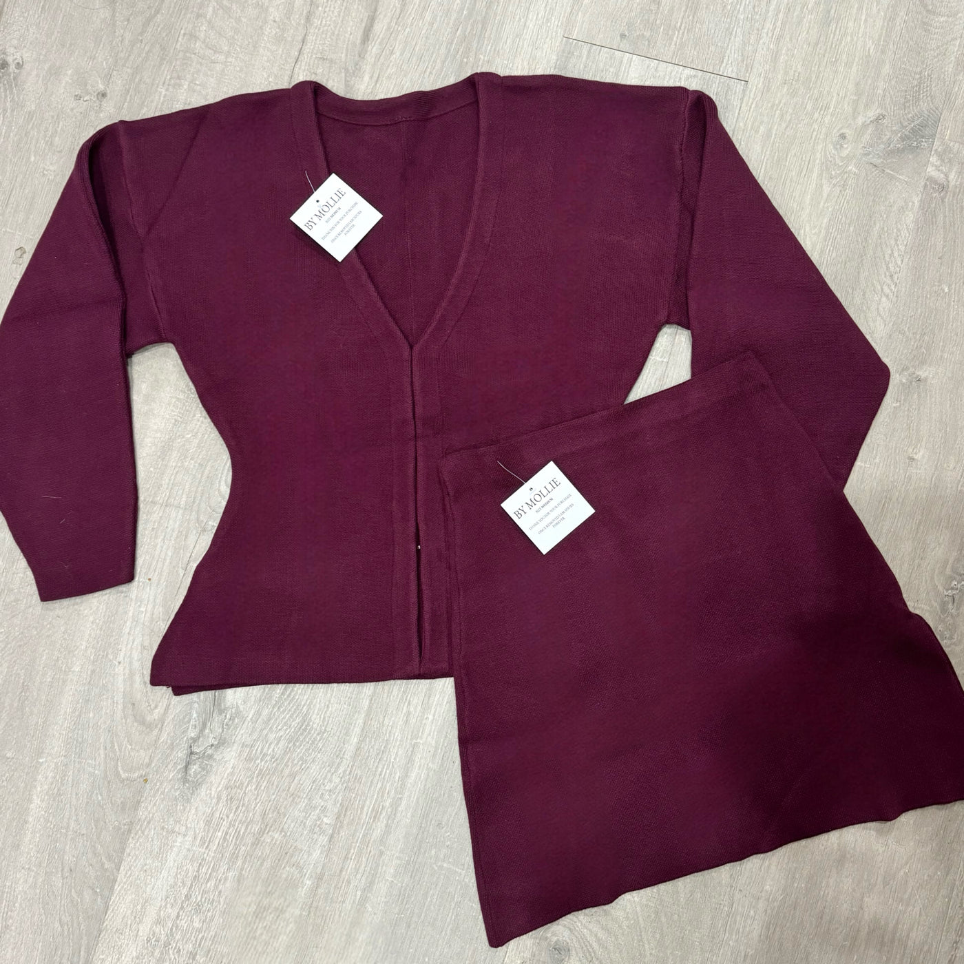 SARA-JEAN set - Burgundy