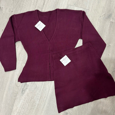 SARA-JEAN set - Burgundy
