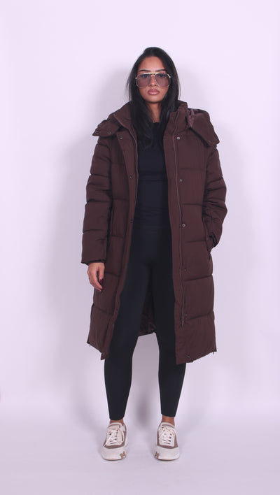 georgia pufferjacket - brown
