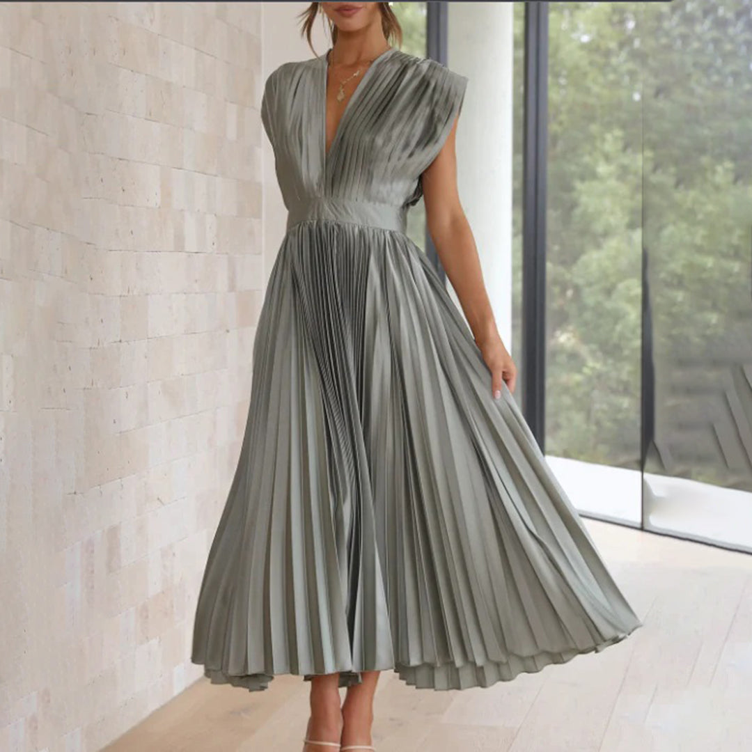 Abeline – Pleated Midi Dress