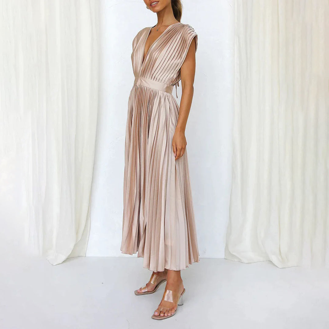 Abeline – Pleated Midi Dress