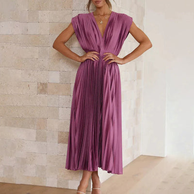 Abeline – Pleated Midi Dress