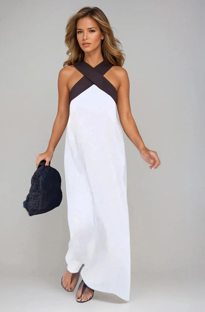 Marie – Cross Neck Maxi Dress