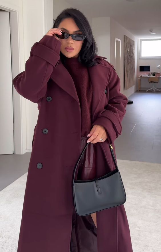 Marcela Coat - BURGUNDY