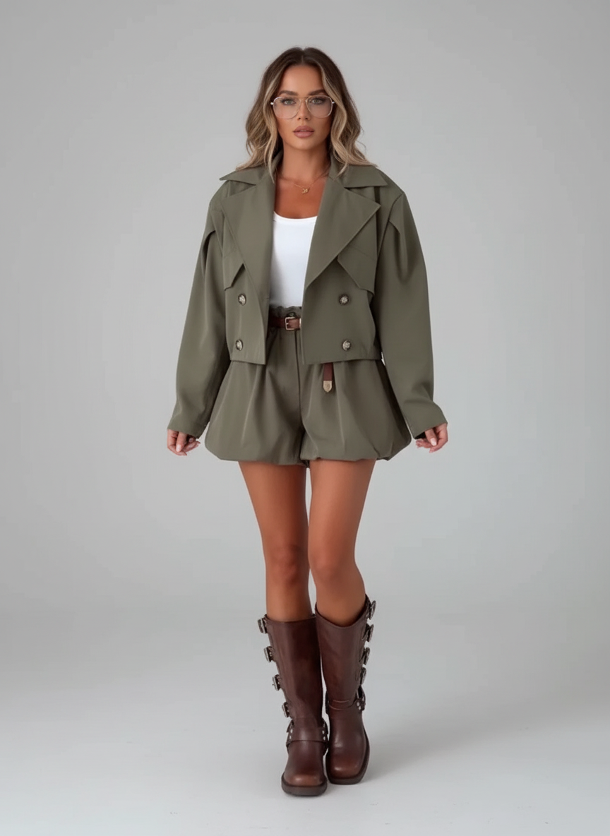 stephanie Blazer & Shorts Set
