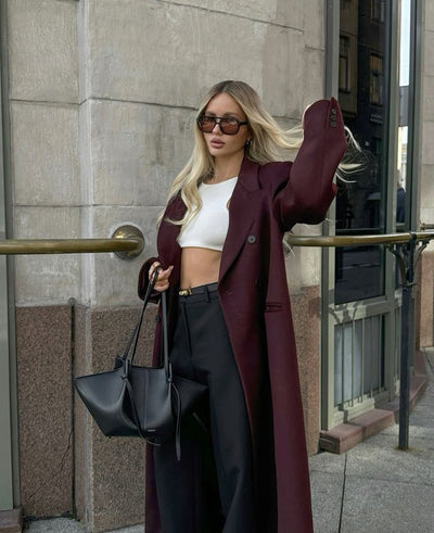 Marcela Coat - BURGUNDY