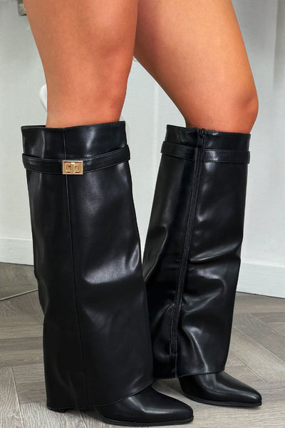 Isabelle Cowboy Boots - Black