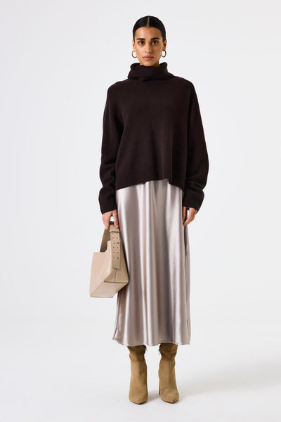 Garcia Neck Knit - BROWN