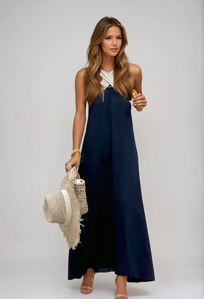 Marie – Cross Neck Maxi Dress